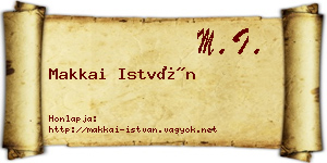Makkai István névjegykártya